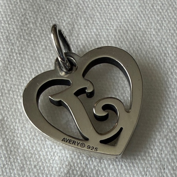 James Avery Initial Heart Charm Letter J - Picture 2 of 2